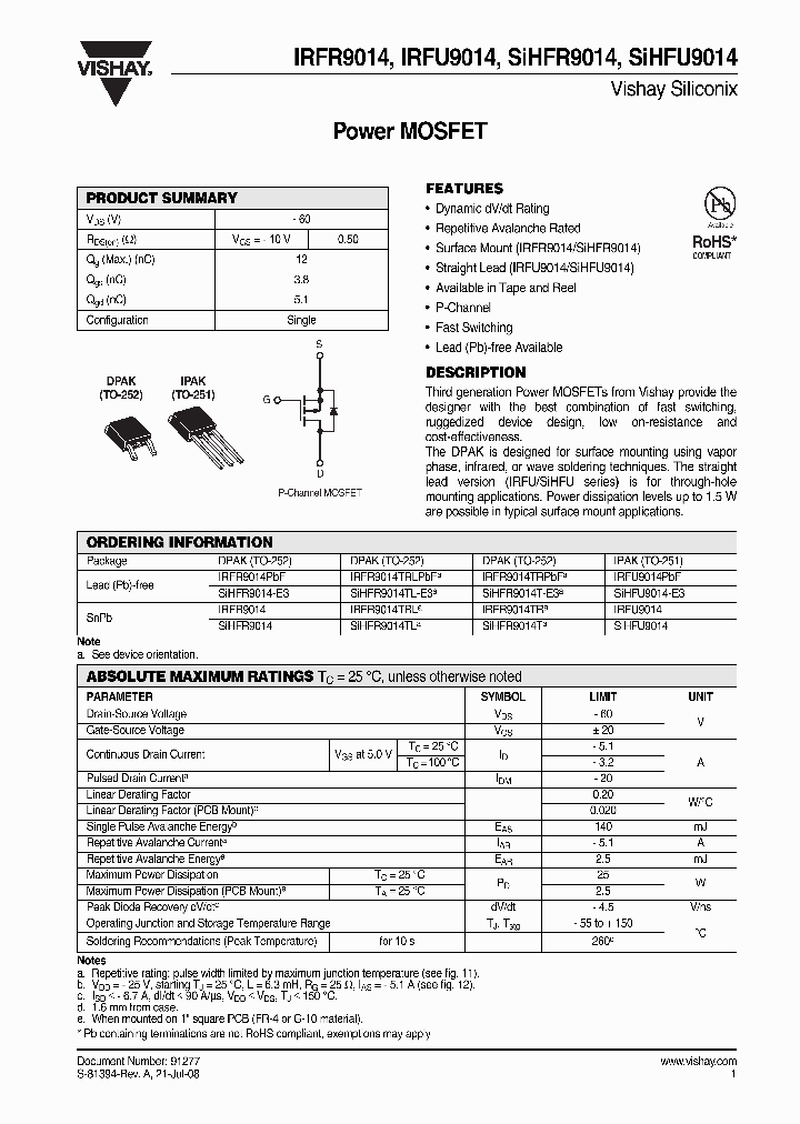 IRFR9014_4253646.PDF Datasheet