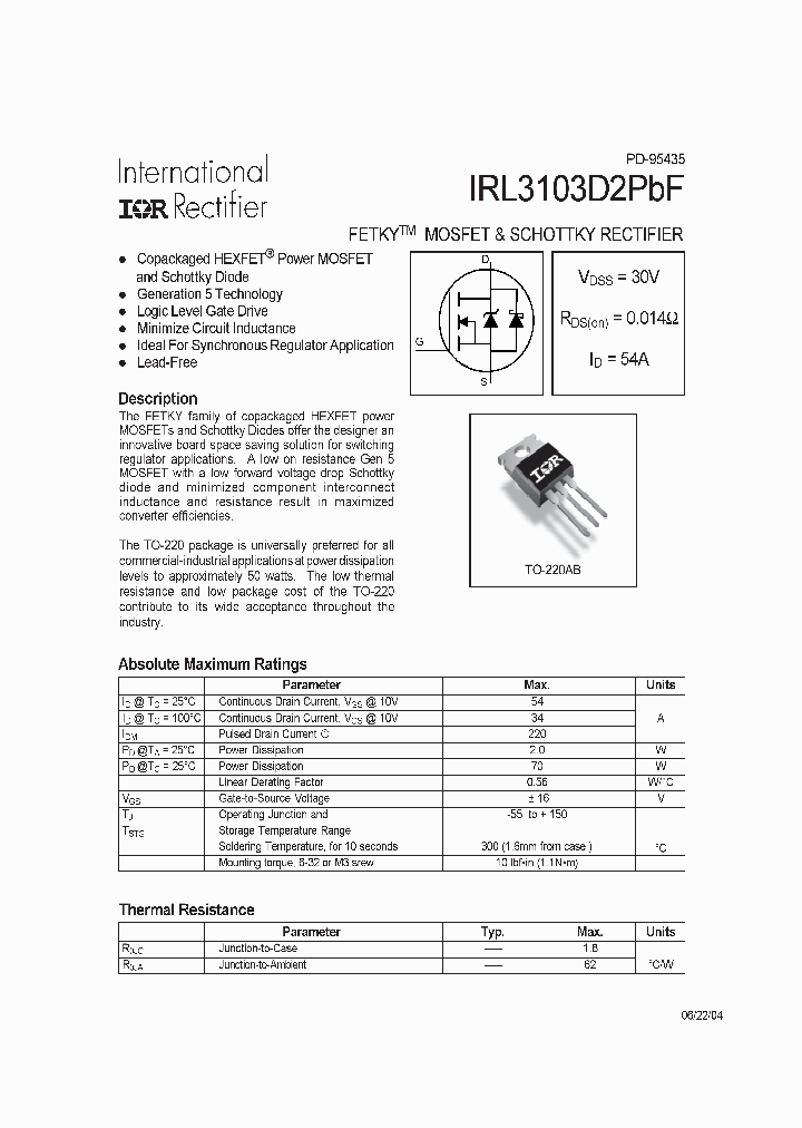 IRL3103D2PBF_4207061.PDF Datasheet