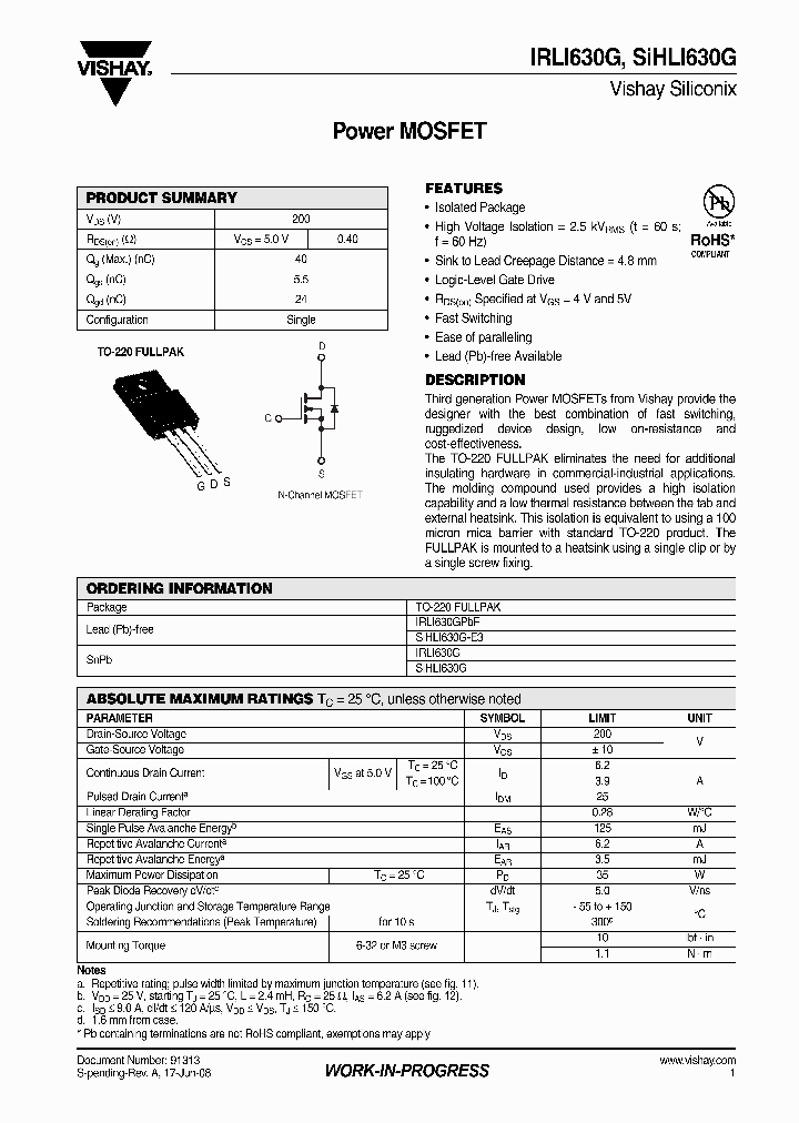 IRLI630G_4300973.PDF Datasheet
