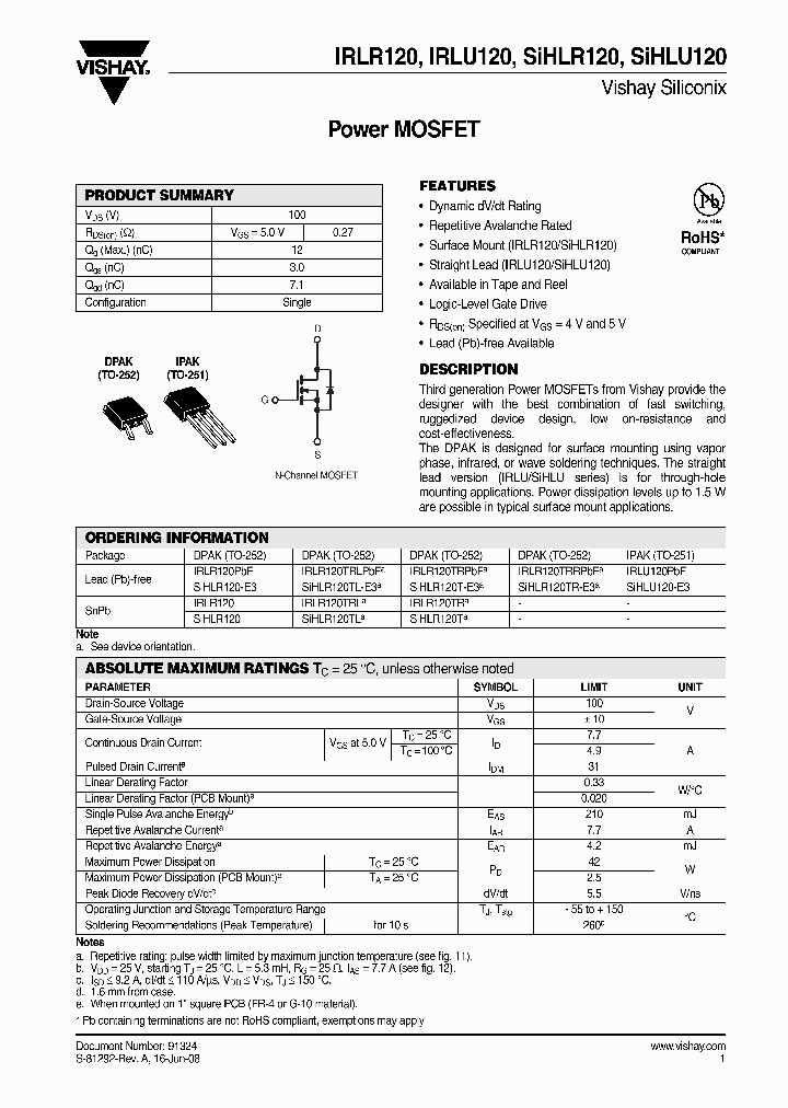 IRLR120_4277372.PDF Datasheet