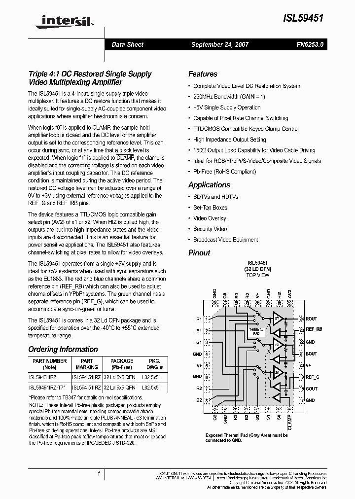 ISL59451IRZ_4166344.PDF Datasheet