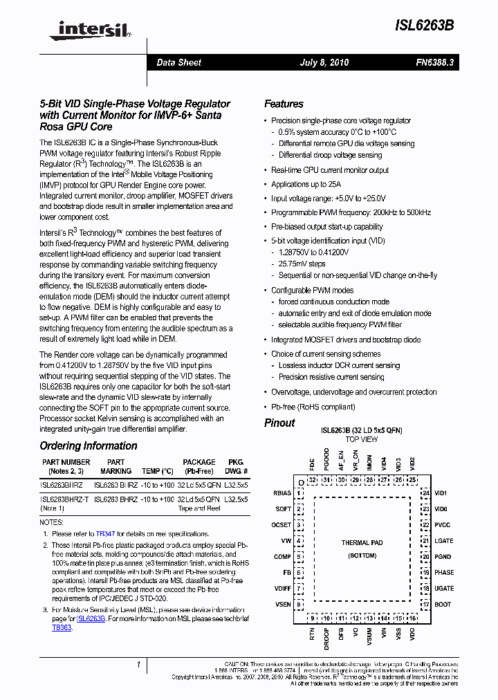 ISL6263B_4920703.PDF Datasheet