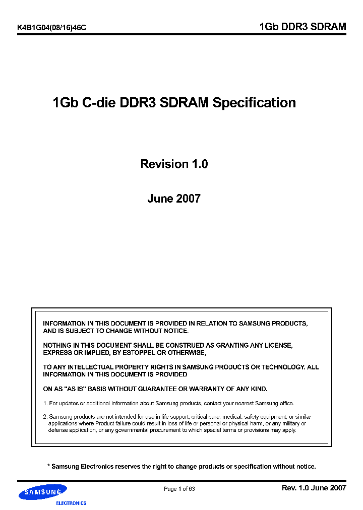 K4B1G0446C-CF8_4460498.PDF Datasheet
