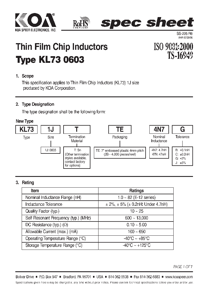 KL731JT_4695528.PDF Datasheet
