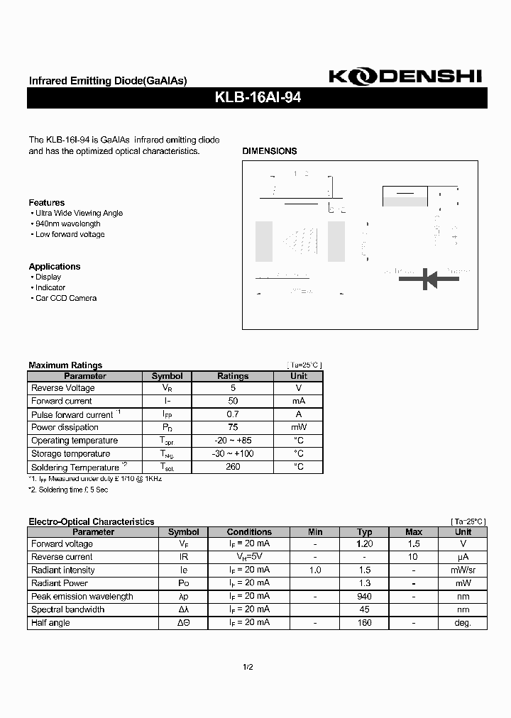 KLB-16AI-94_4770073.PDF Datasheet
