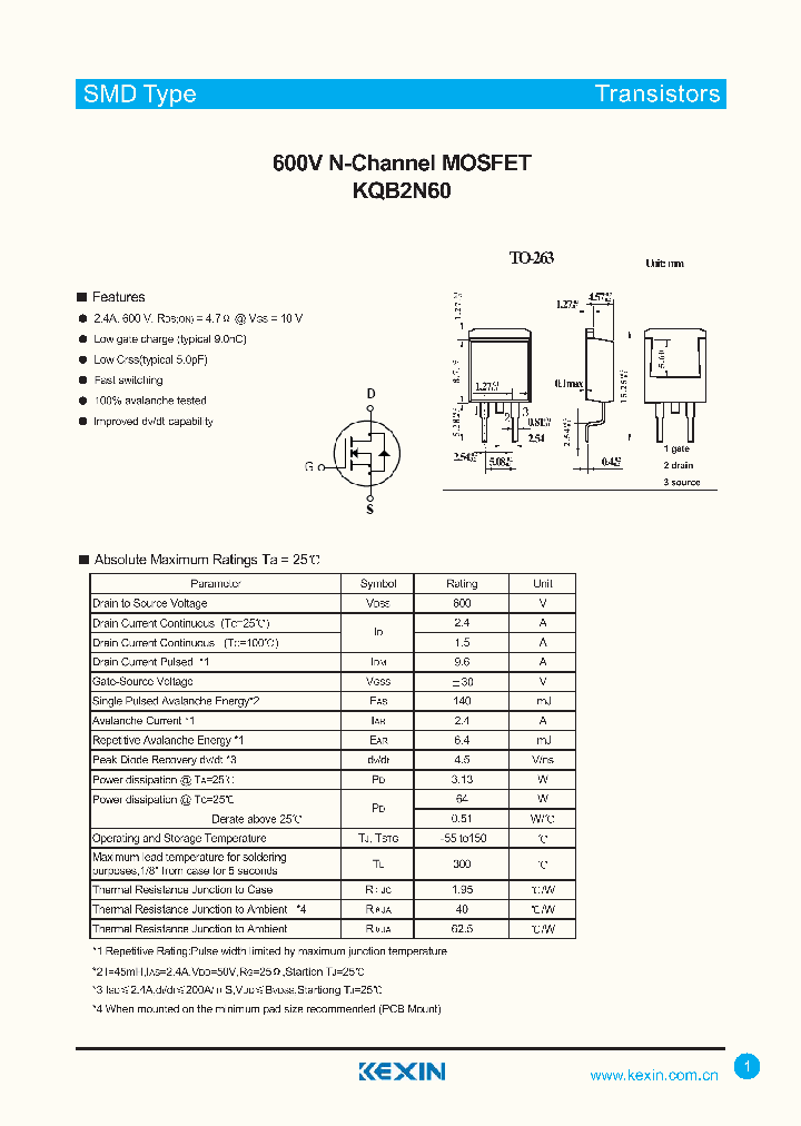 KQB2N60_4705067.PDF Datasheet