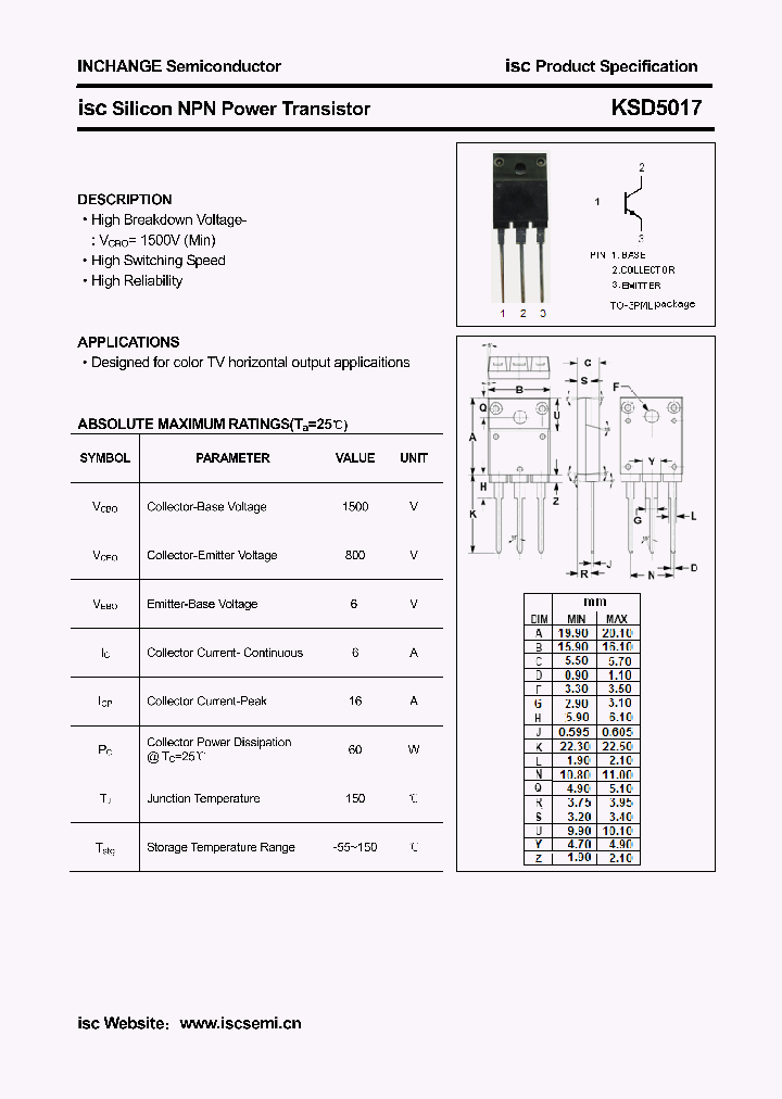 KSD5017_4465303.PDF Datasheet