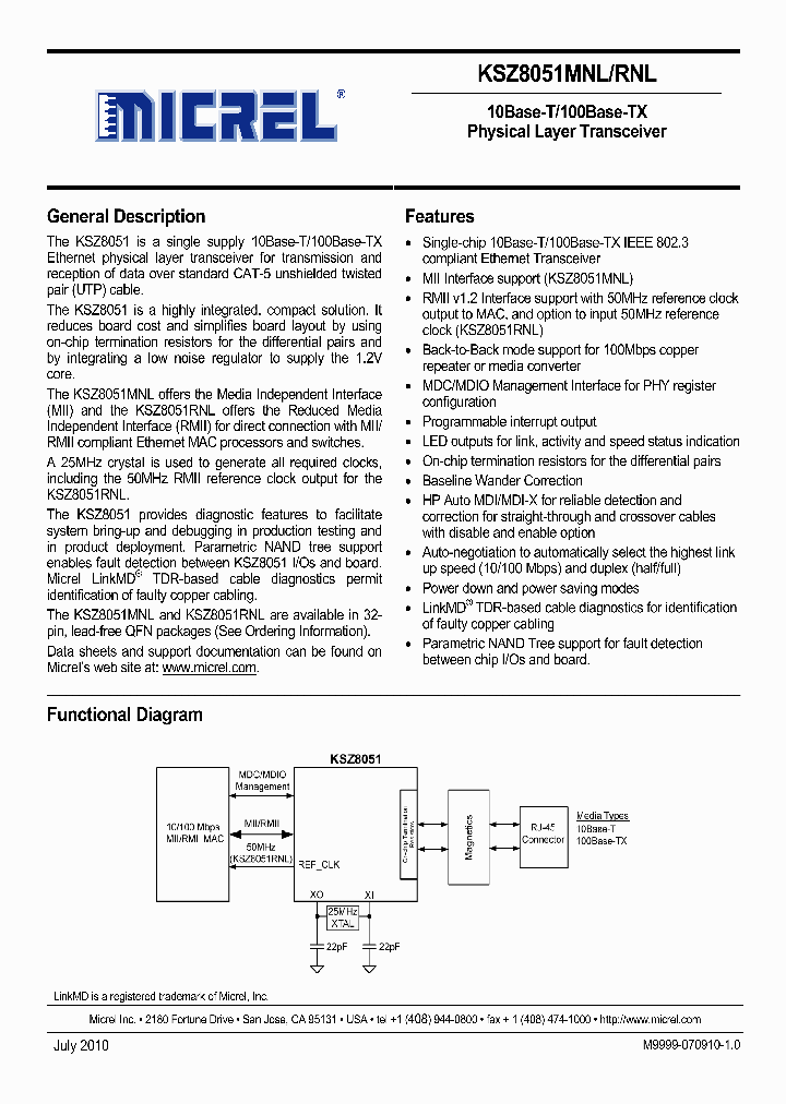 KSZ8051MNL_4857216.PDF Datasheet