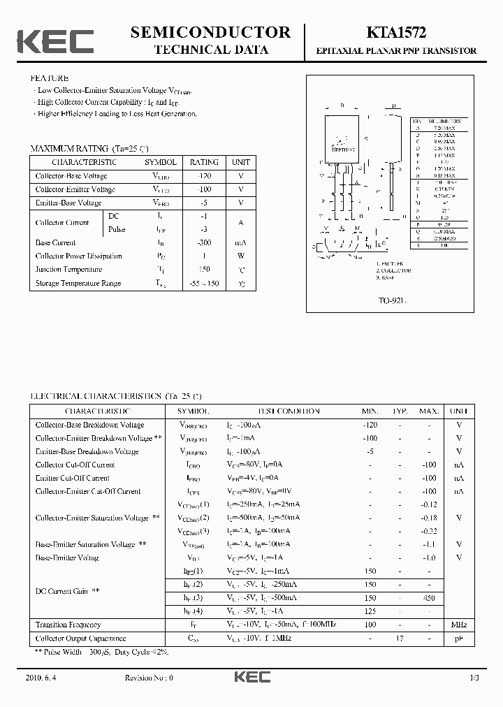 KTA1572_4624403.PDF Datasheet