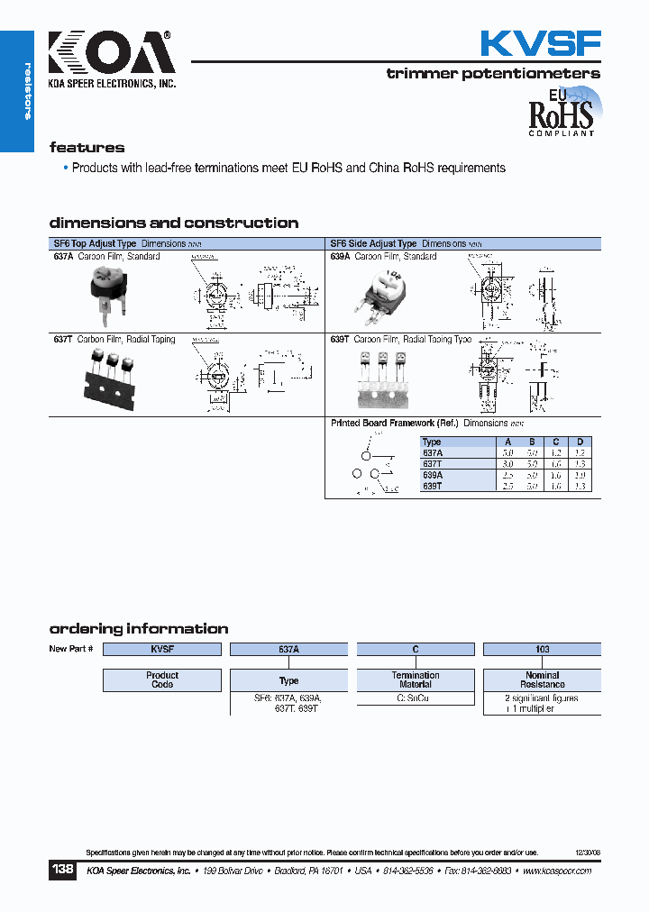 KVSF639TC103_4644640.PDF Datasheet