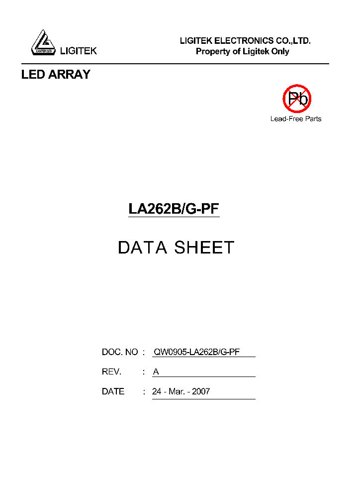 LA262B-G-PF_4574716.PDF Datasheet