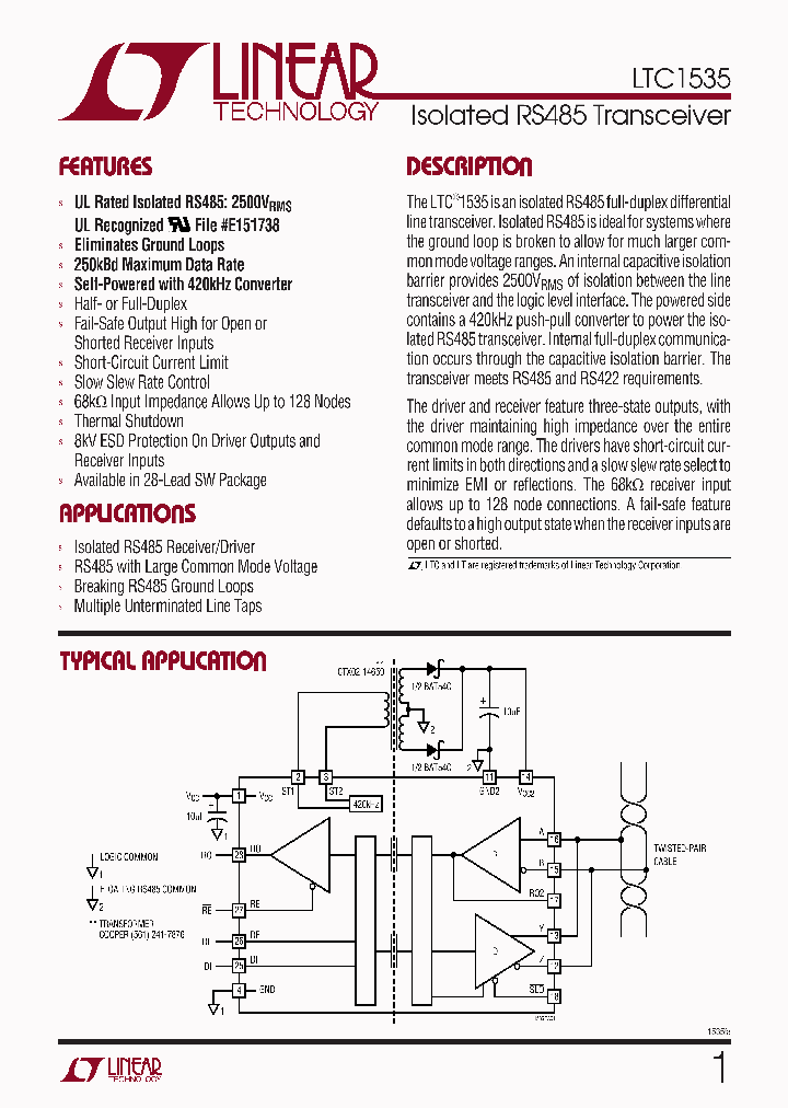 LTC1535ISW_4299641.PDF Datasheet