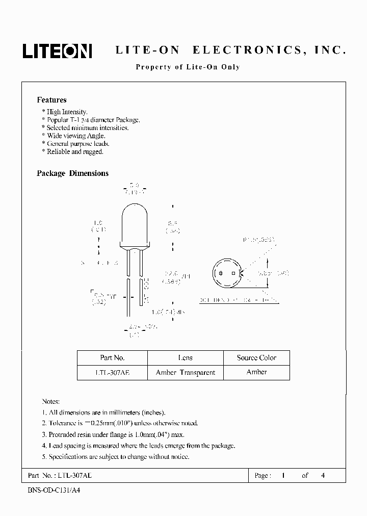 LTL-307AE_4570173.PDF Datasheet