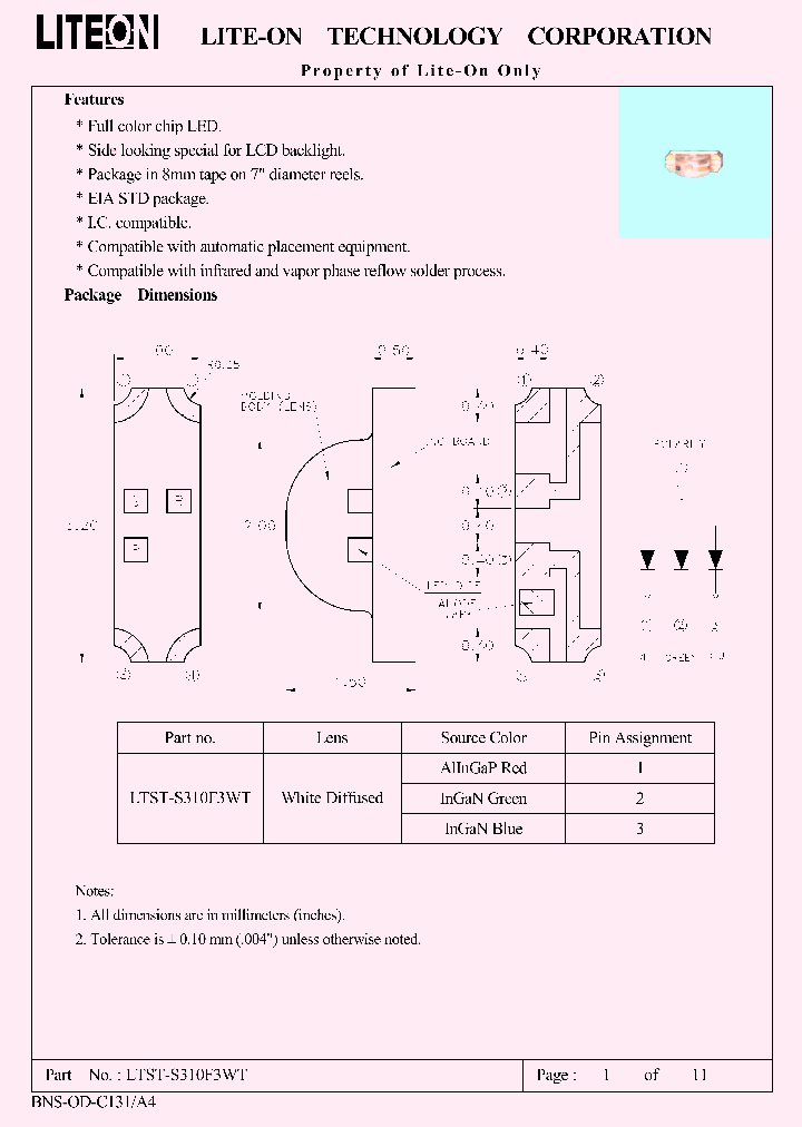 LTST-S310F3WT_4594908.PDF Datasheet