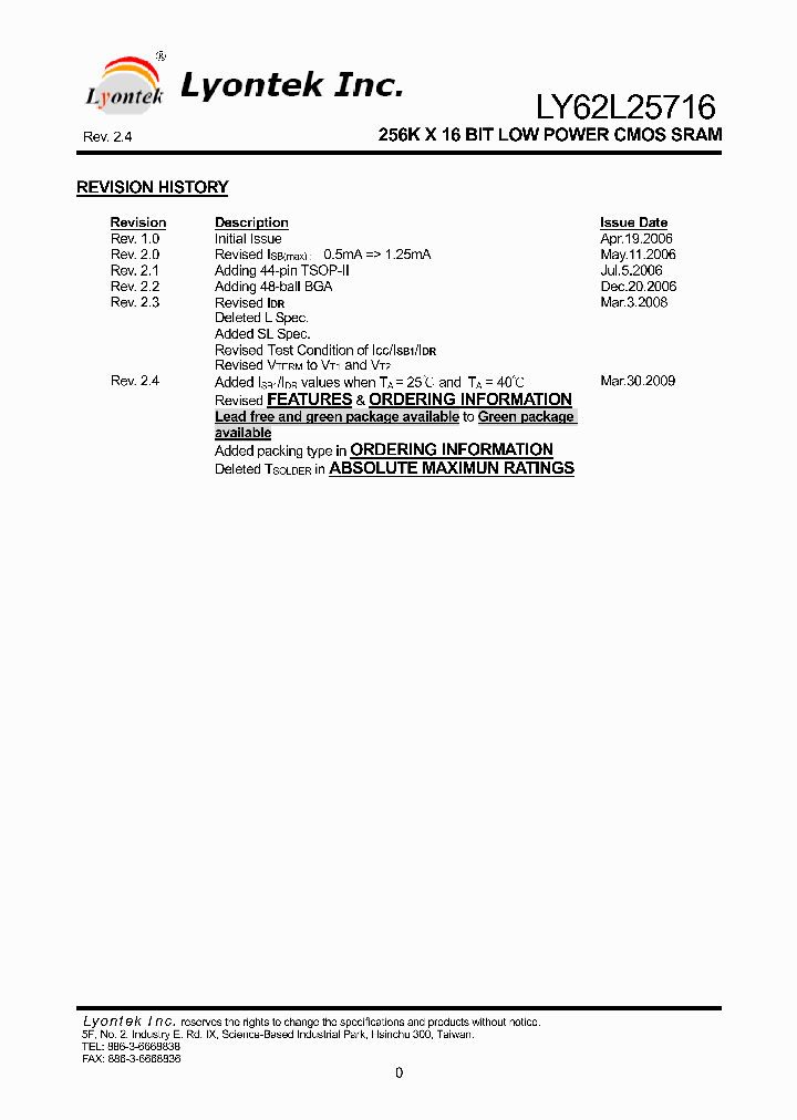 LY62L25716_4644496.PDF Datasheet