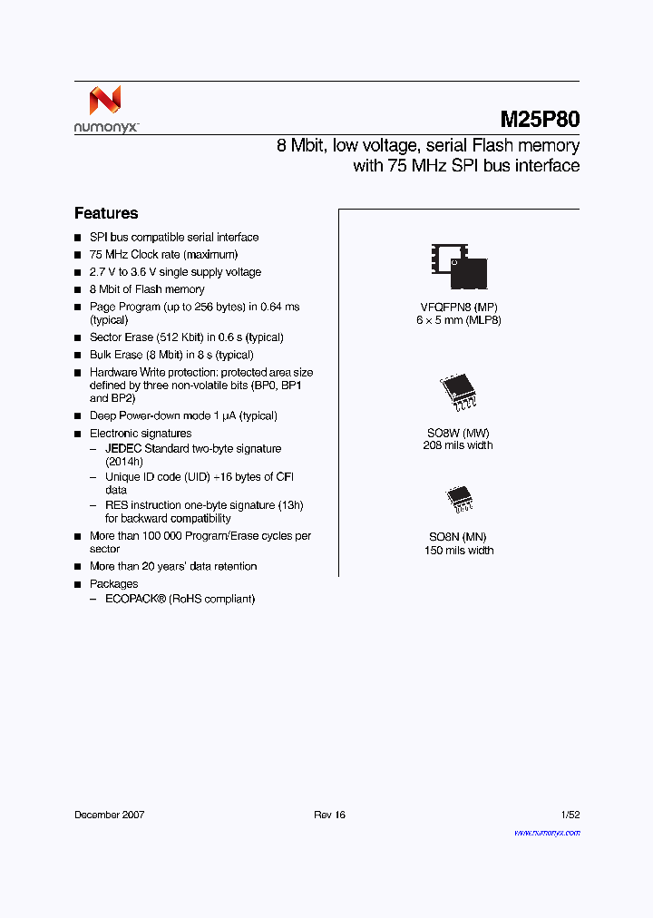 M25P80_4195787.PDF Datasheet
