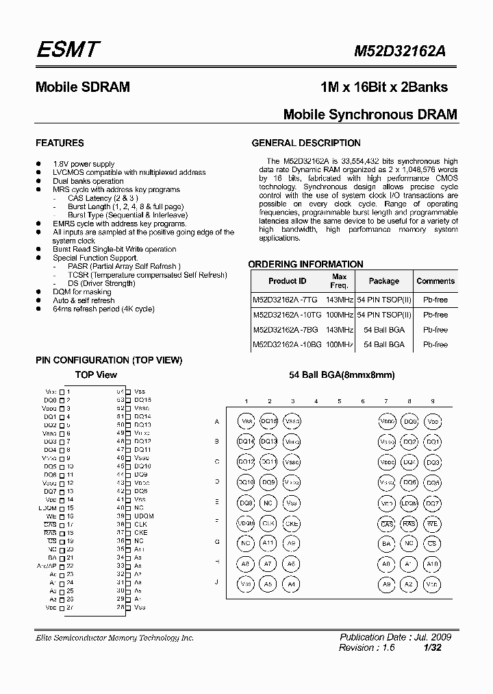 M52D32162A-7BG_4747278.PDF Datasheet