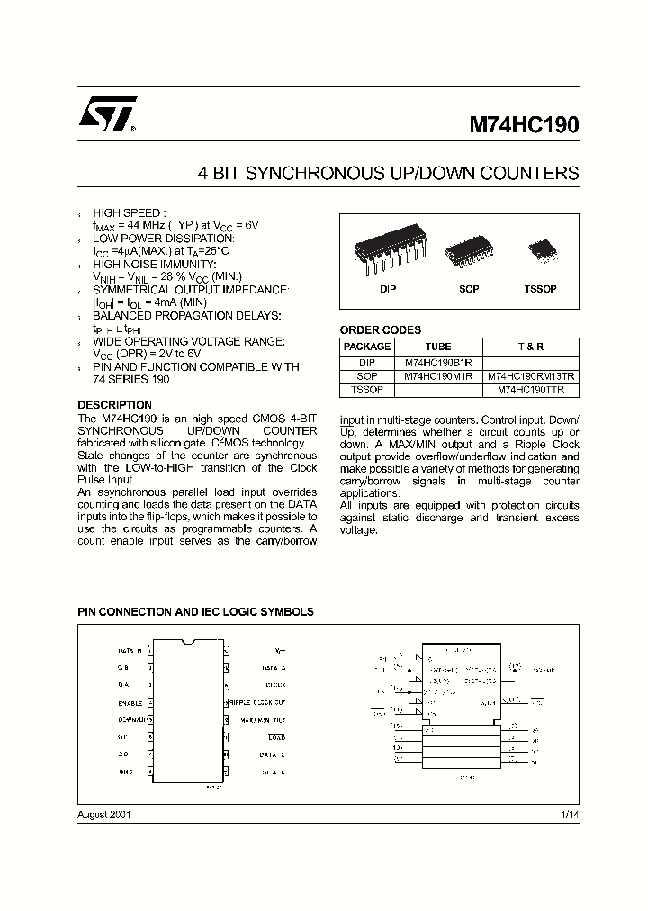 M74HC19001_4789625.PDF Datasheet