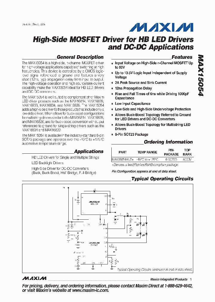 MAX15054AUT_4584881.PDF Datasheet