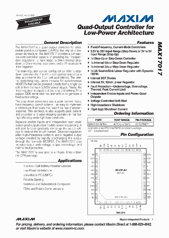 MAX17017GTM_4461524.PDF Datasheet