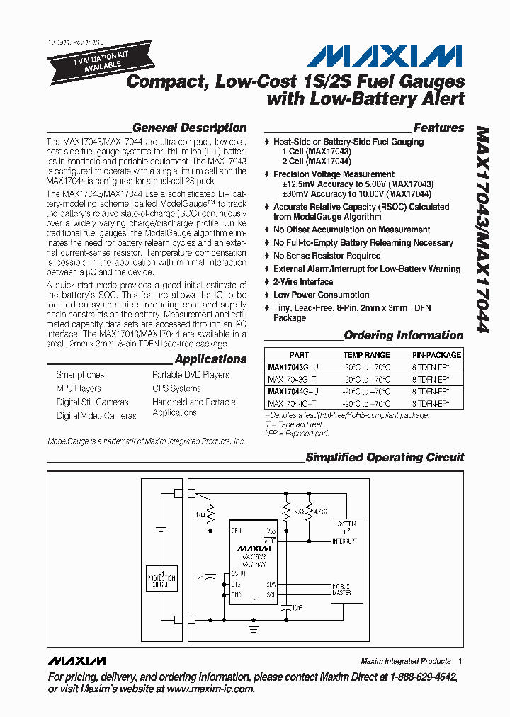 MAX17043_4664070.PDF Datasheet