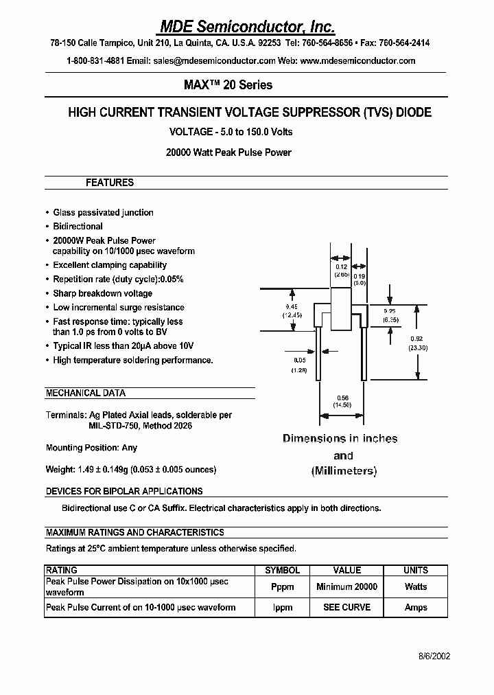 MAX20-100C_4502342.PDF Datasheet