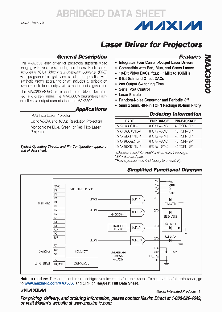 MAX3600CTL_4644850.PDF Datasheet