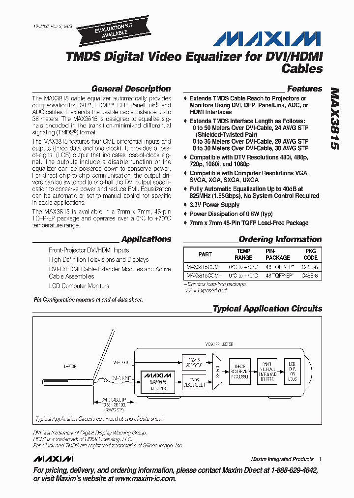 MAX3815CCM_4241655.PDF Datasheet