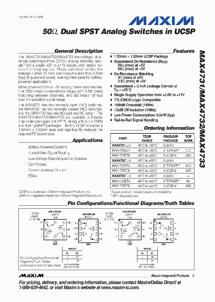 MAX4731EBL_4286545.PDF Datasheet