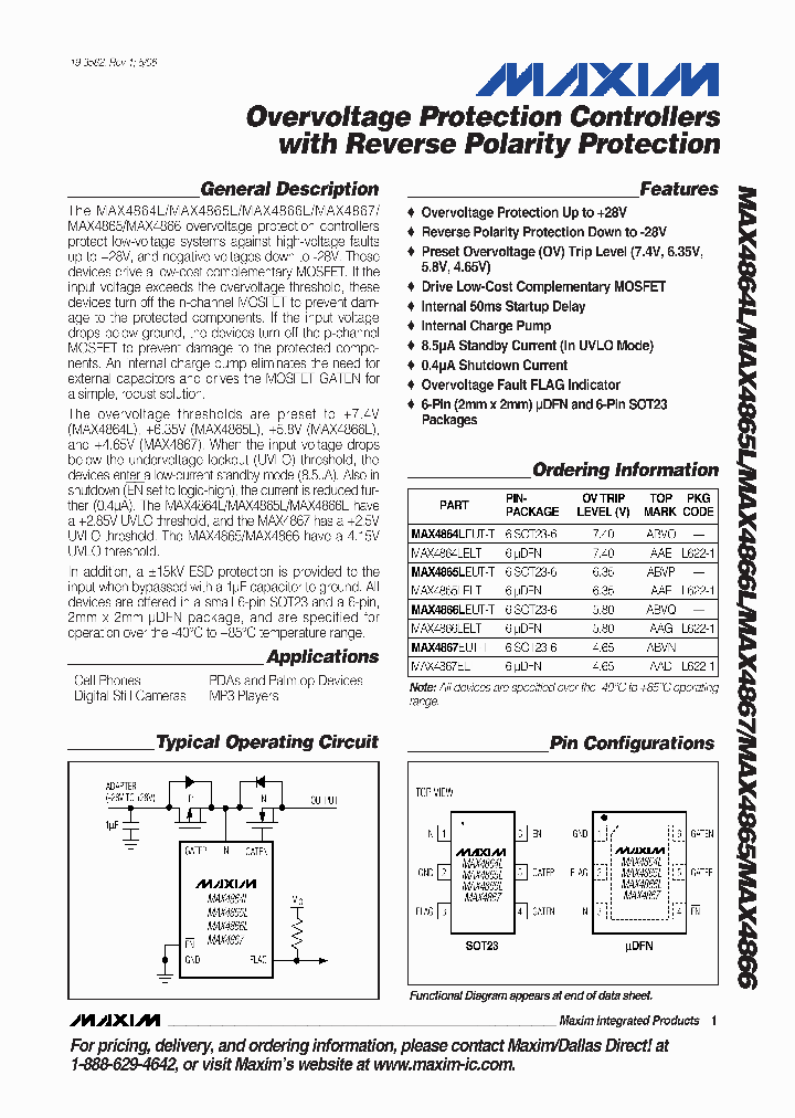 MAX4864LELT_4230411.PDF Datasheet