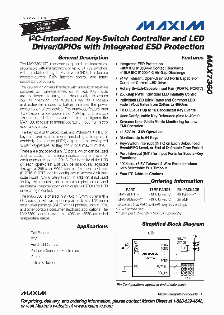MAX7360EWX_4477321.PDF Datasheet