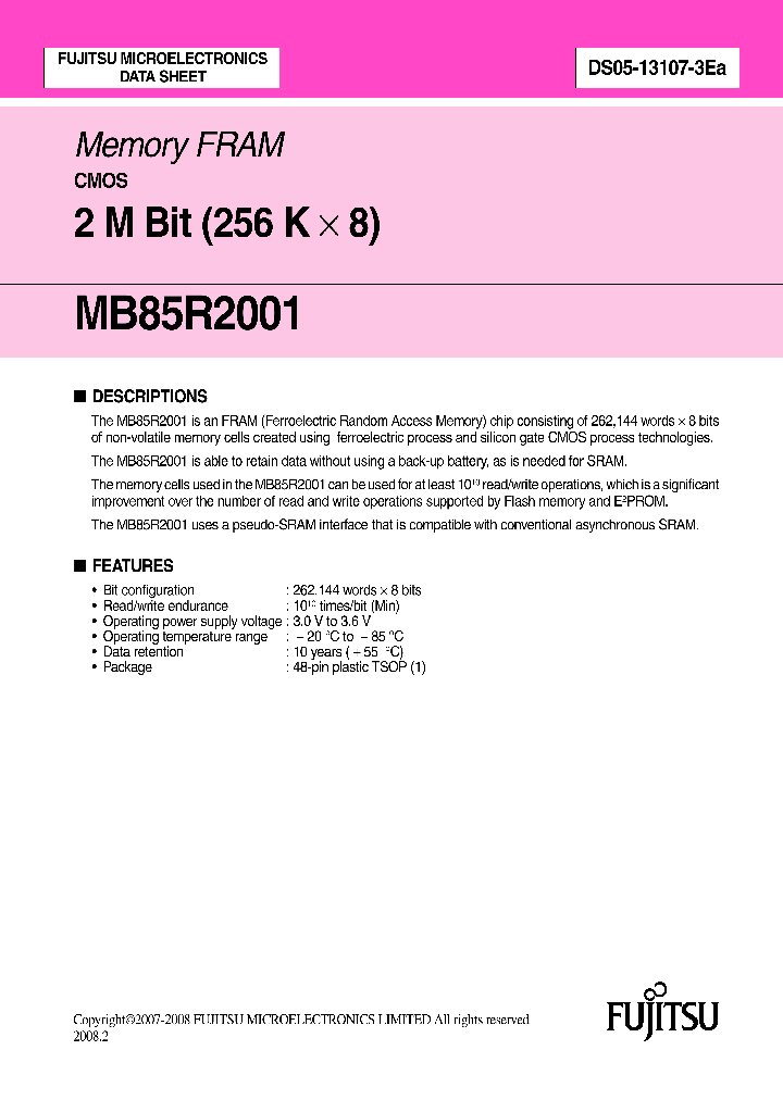 MB85R200108_4275531.PDF Datasheet