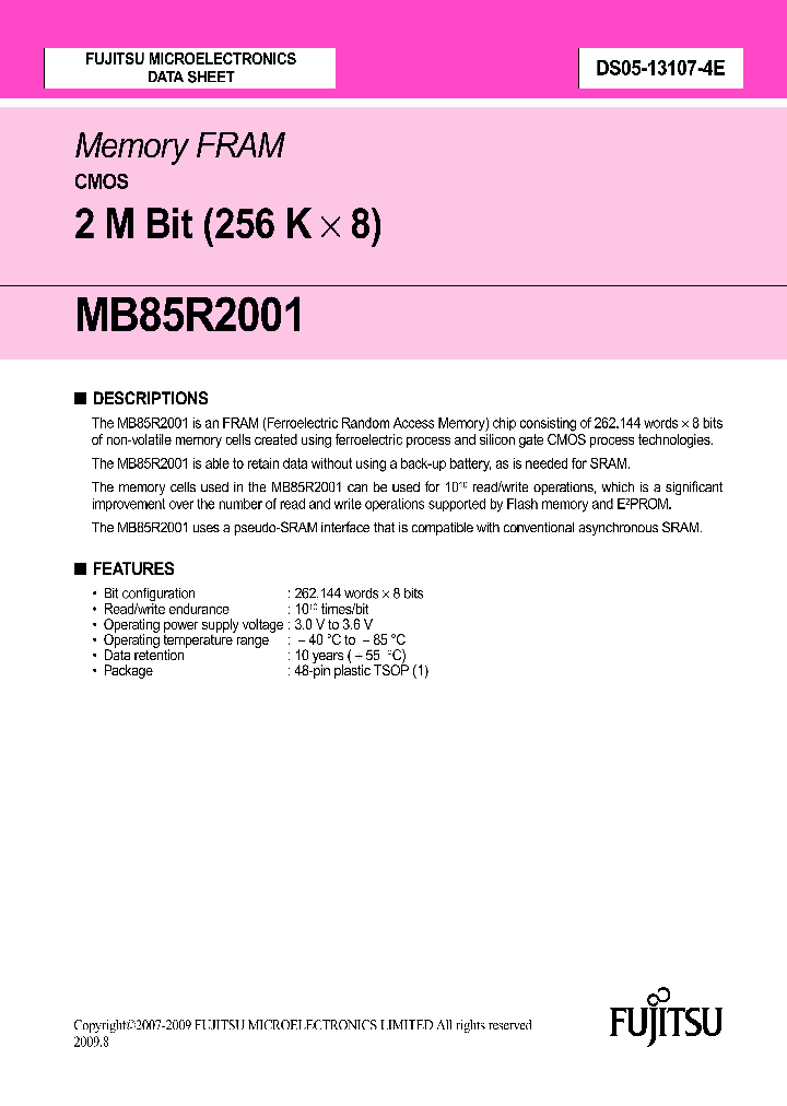 MB85R200109_4645294.PDF Datasheet