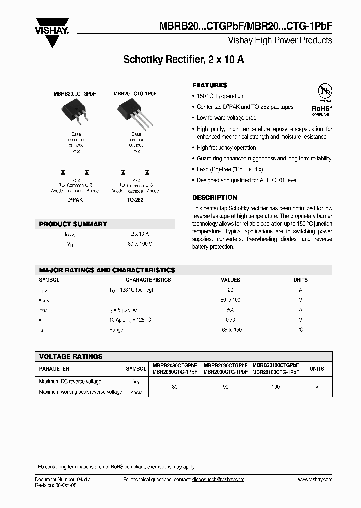 MBR2080CTG-1TLPBF_4486382.PDF Datasheet