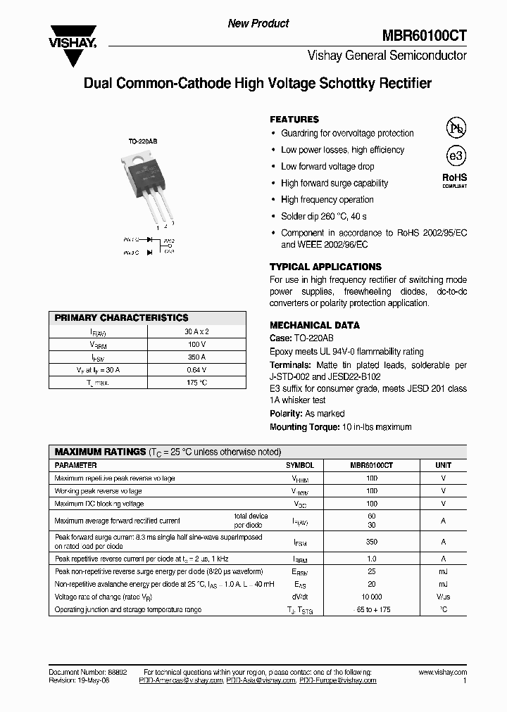 MBR60100CT-E345_4264495.PDF Datasheet