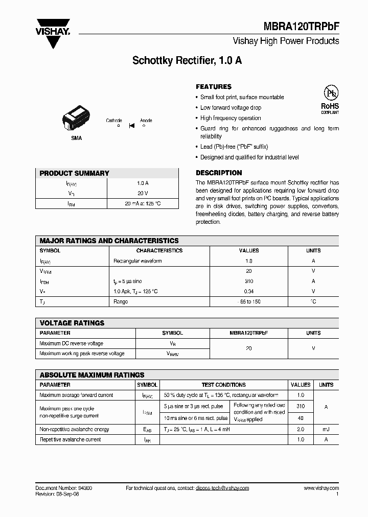 MBRA120TRPBF_4276740.PDF Datasheet