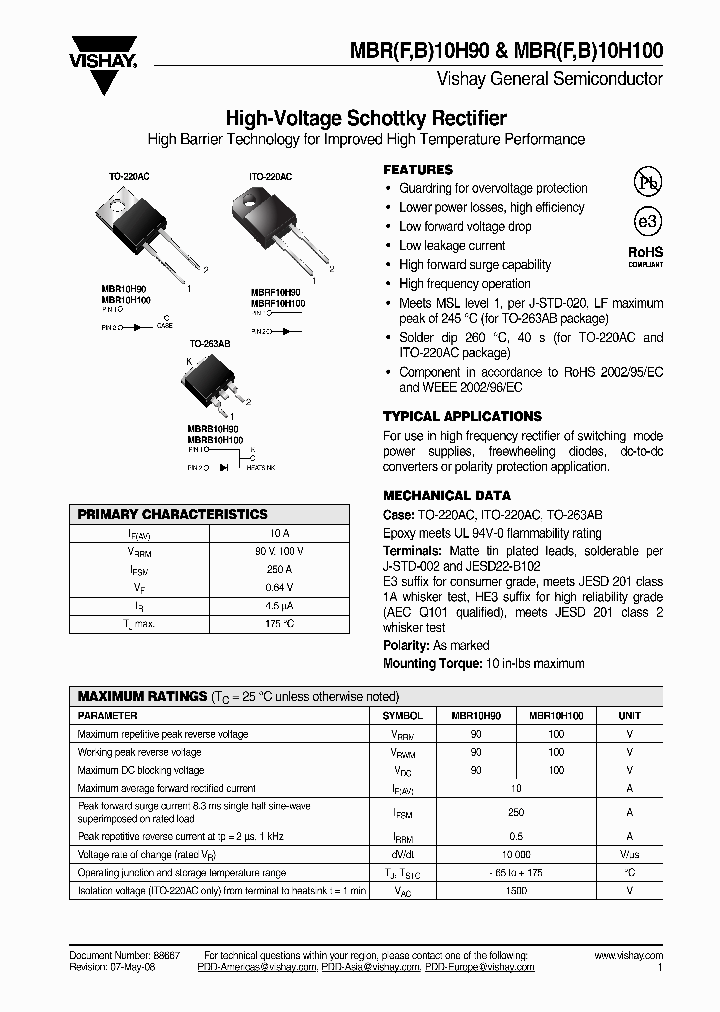 MBRB10H100HE345_4573963.PDF Datasheet