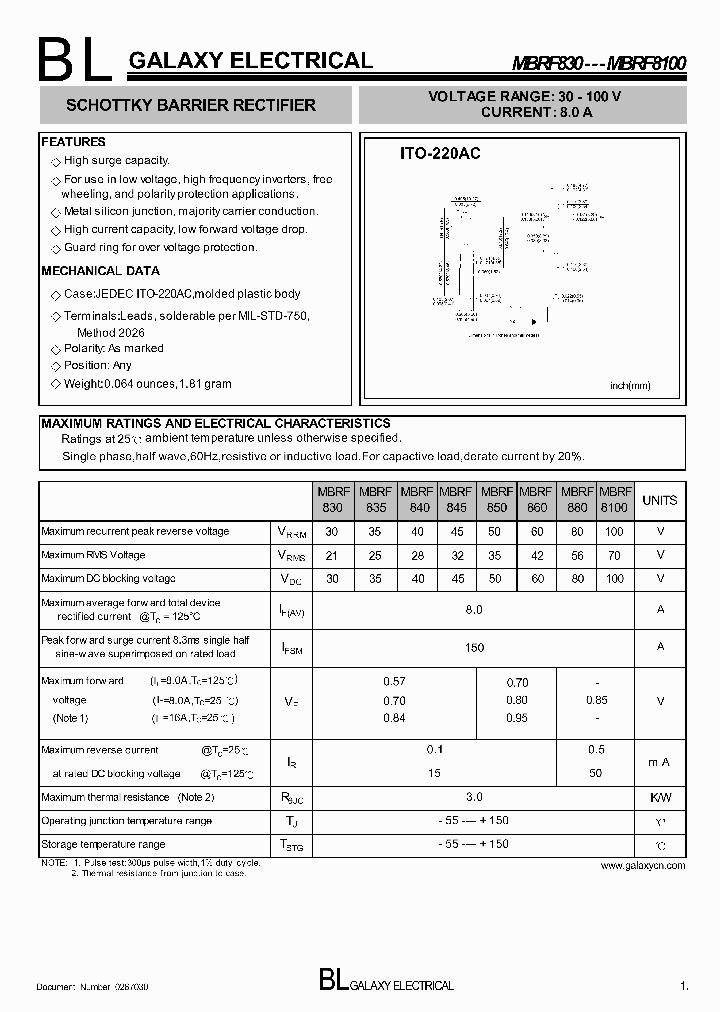 MBRF830_4213326.PDF Datasheet