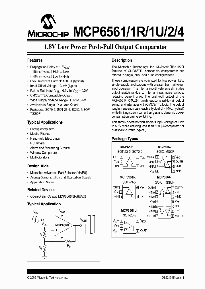 MCP6561_4500737.PDF Datasheet