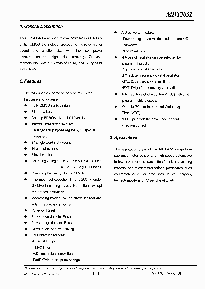 MDT2051_4311361.PDF Datasheet