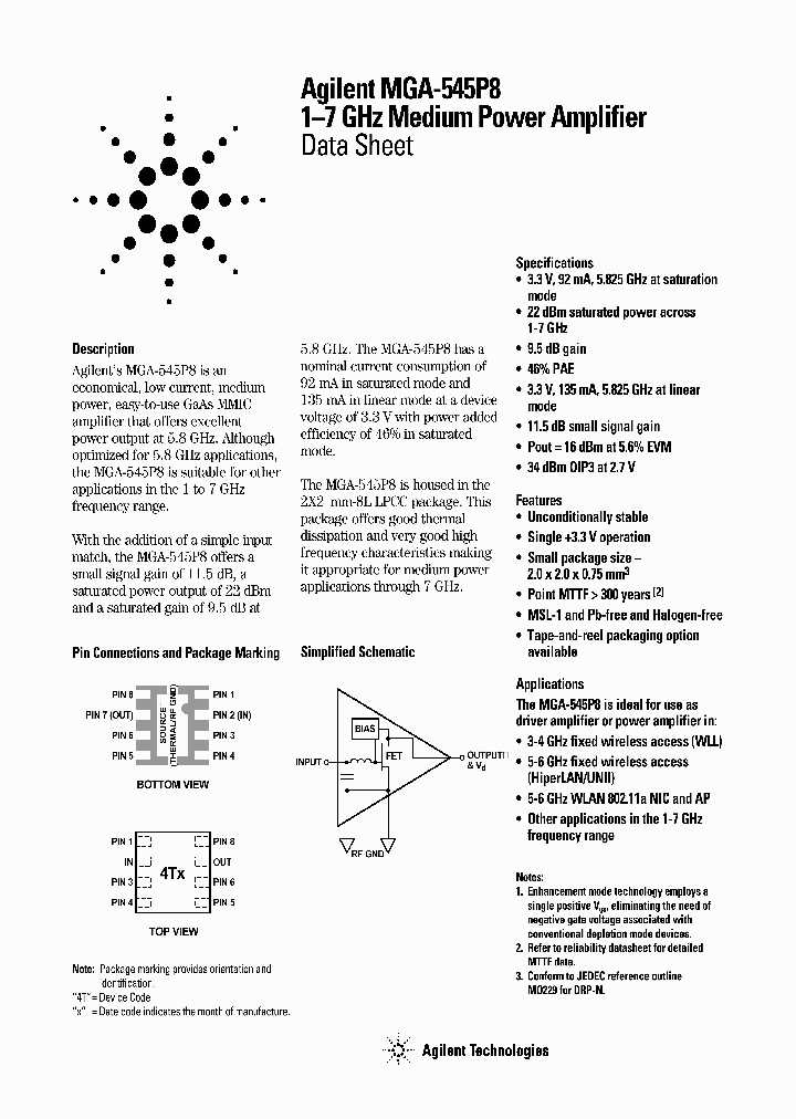 MGA-545P8_4233003.PDF Datasheet