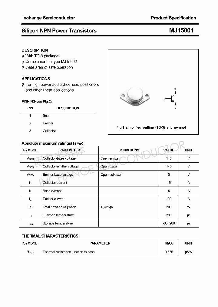 MJ15001_4392529.PDF Datasheet