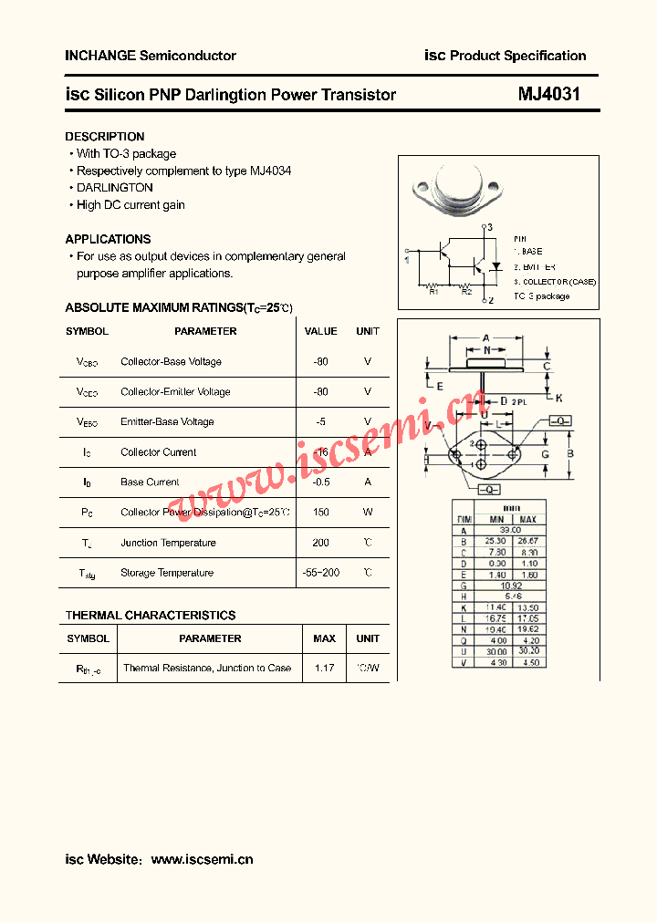 MJ4031_4850301.PDF Datasheet