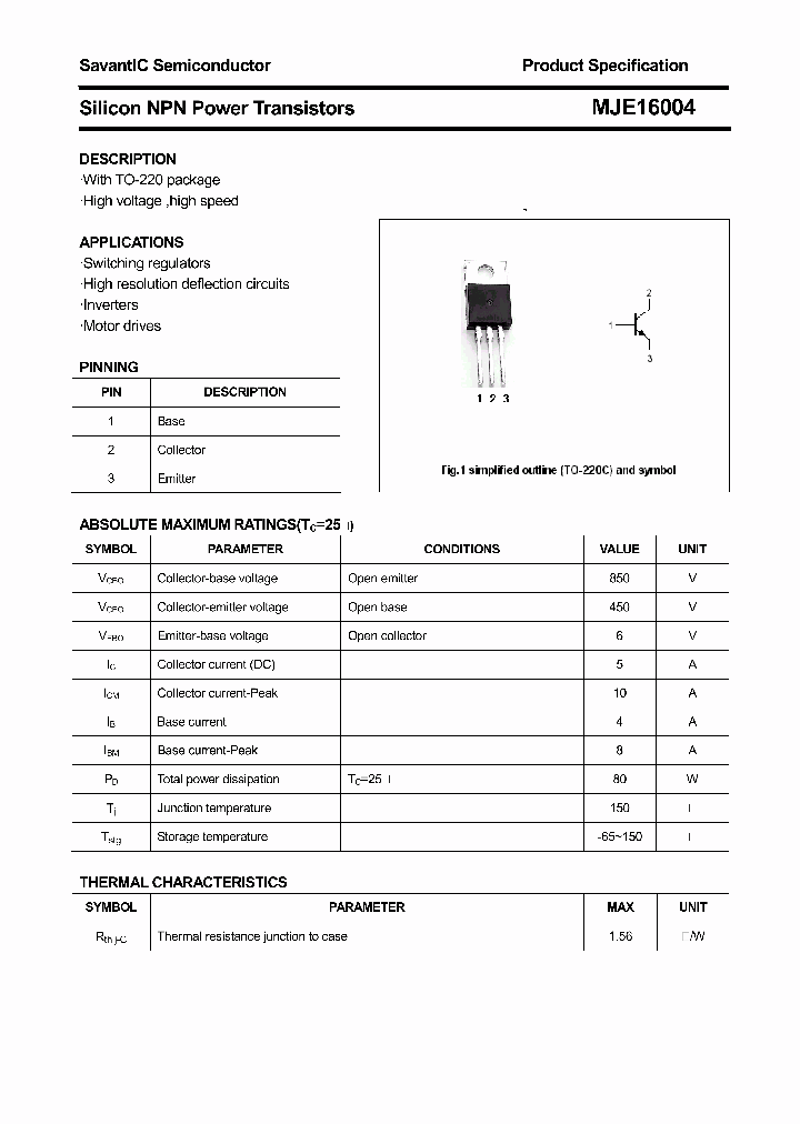 MJE16004_4437350.PDF Datasheet