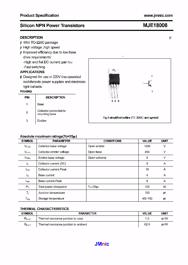 MJE18008_4616595.PDF Datasheet