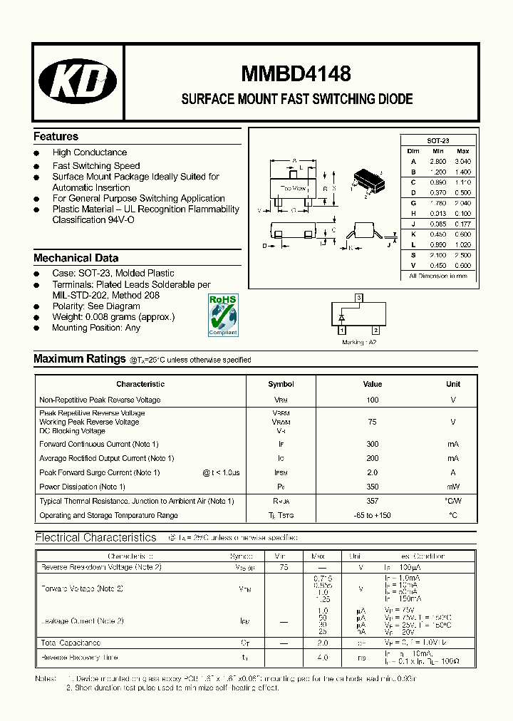 MMBD4148_4575803.PDF Datasheet