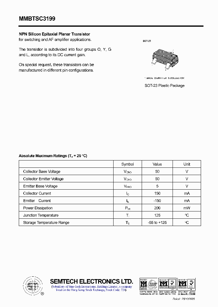 MMBTSC3199_4609636.PDF Datasheet