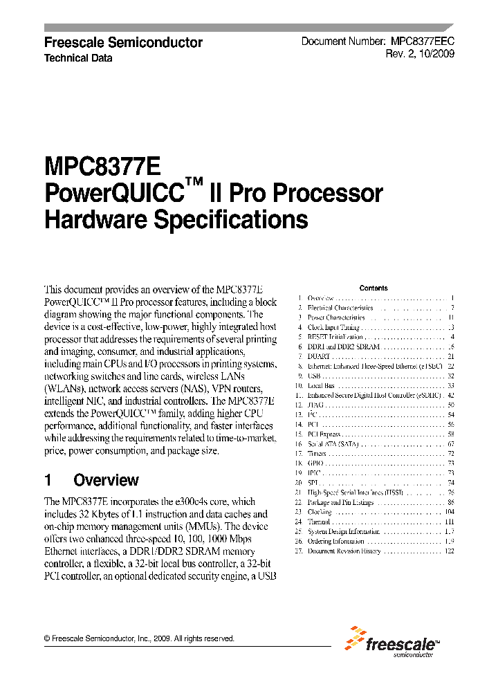 MPC8377ECVRALDA_4538035.PDF Datasheet