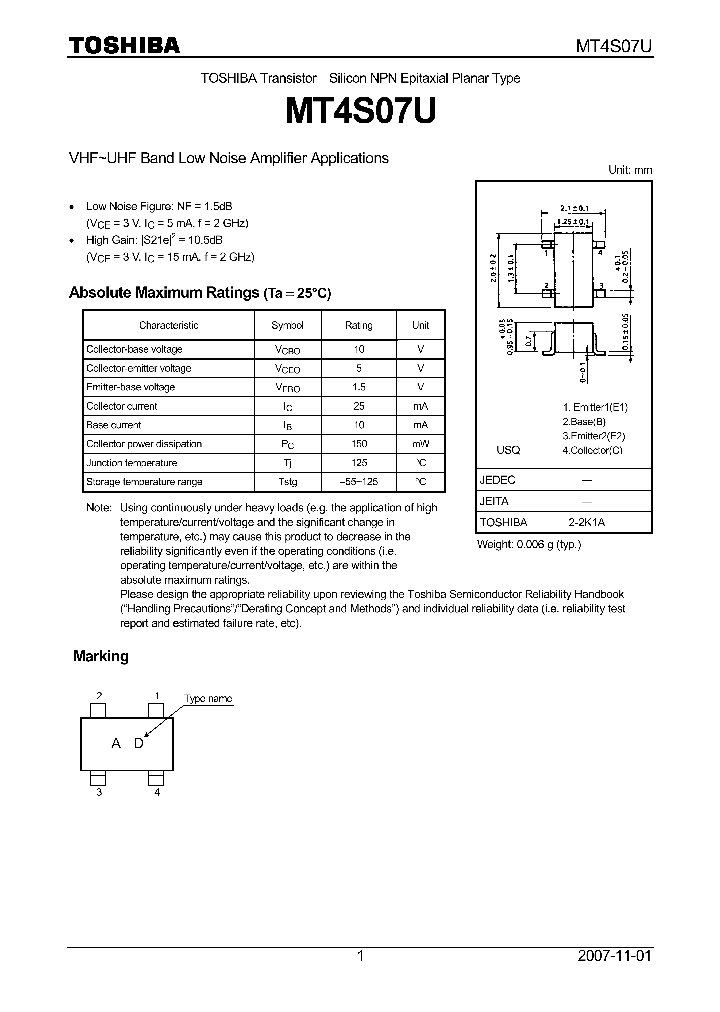 MT4S07U_4880494.PDF Datasheet