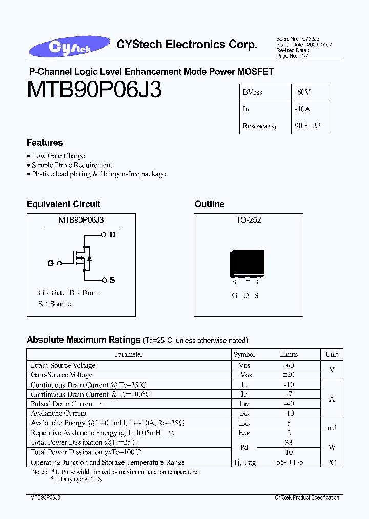 MTB90P06J3_4551442.PDF Datasheet